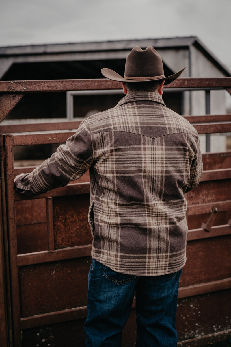 'Cooper' Men's Wool Plaid Shirt Jacket by Stetson (S-XXL)