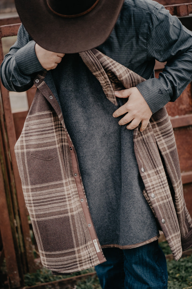 'Cooper' Men's Wool Plaid Shirt Jacket by Stetson (S-XXL)