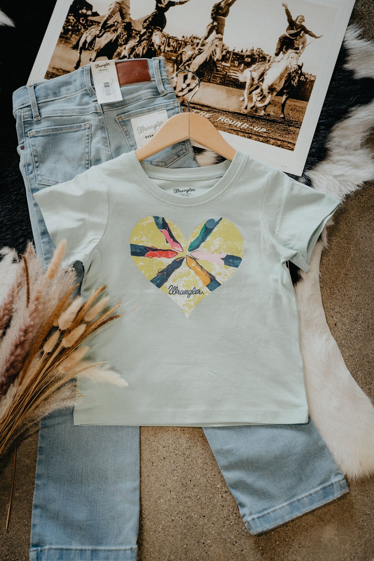 'Boots & Heart' Girl's Wrangler T-Shirt (XS-L)