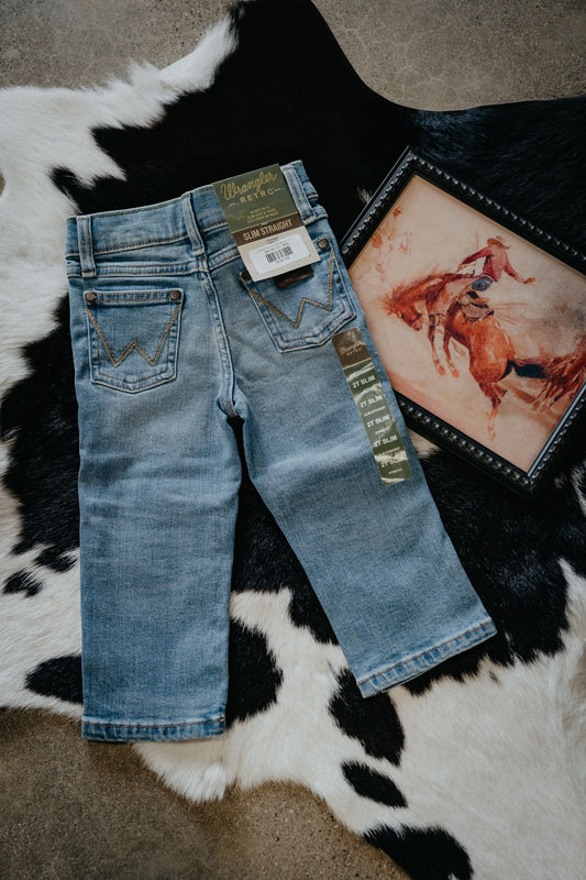 'Rylie' Boy's Retro Slim Straight Jeans by Wrangler (Slim & Reg. Fit)