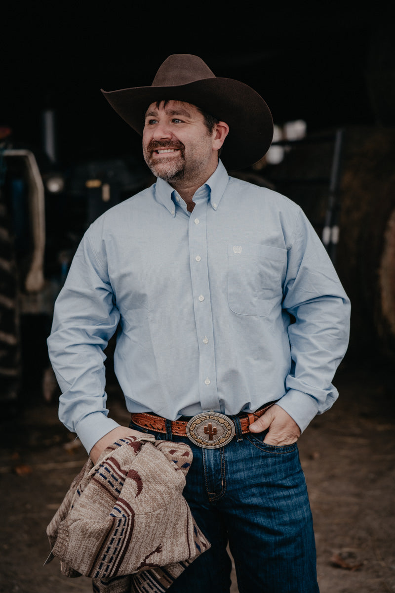 'Ross' Baby Blue CINCH Classic Fit Long Sleeve Button Down (S-XXL)