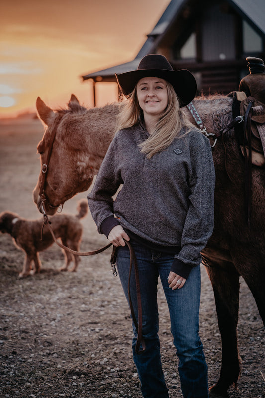 'Kingswell' Men's Black Kimes Ranch Quarter Button (S - XL)