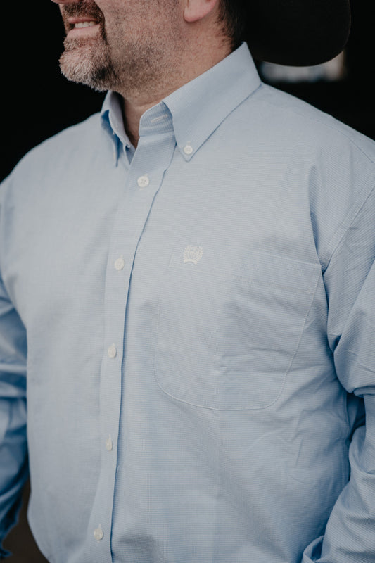 'Ross' Baby Blue CINCH Classic Fit Long Sleeve Button Down (S-XXL)