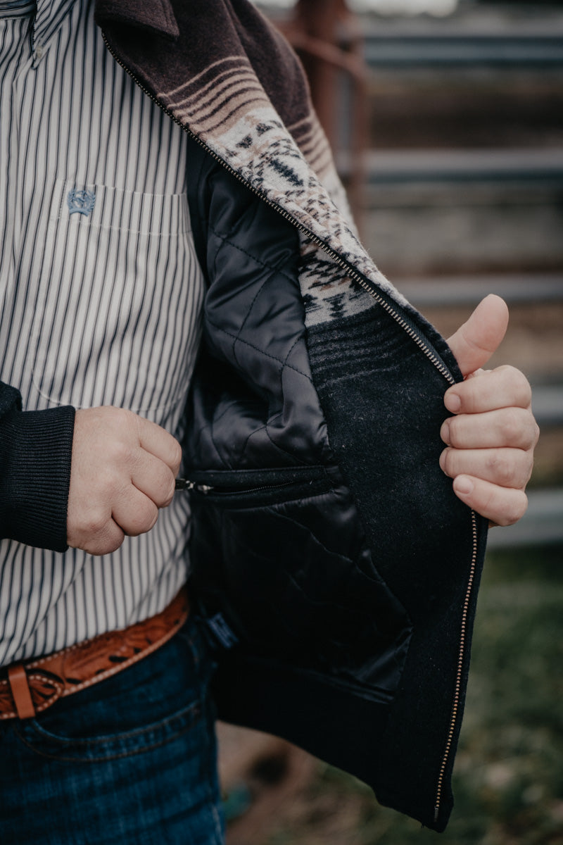 'Charles' Men's Border Jacquard Bomber Jacket by Panhandle (XS-XXL)