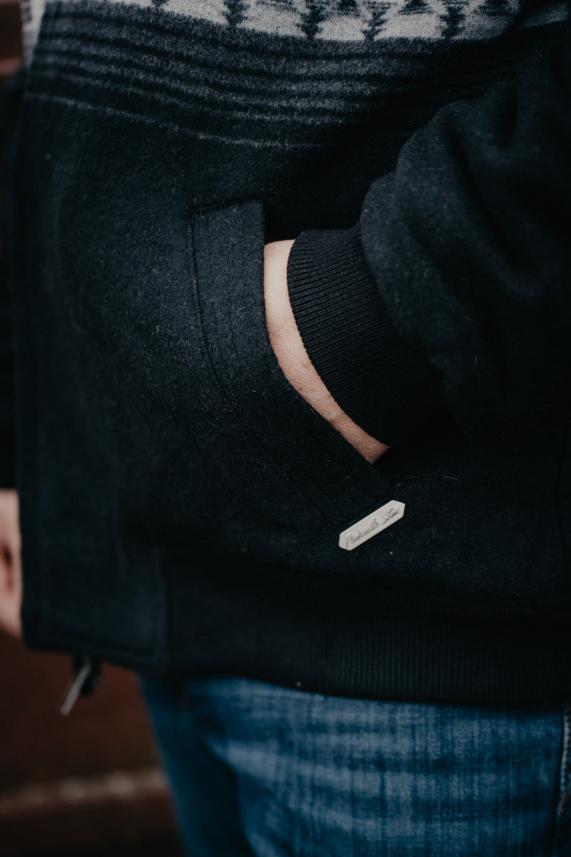 'Charles' Men's Border Jacquard Bomber Jacket by Panhandle (XS-XXL)