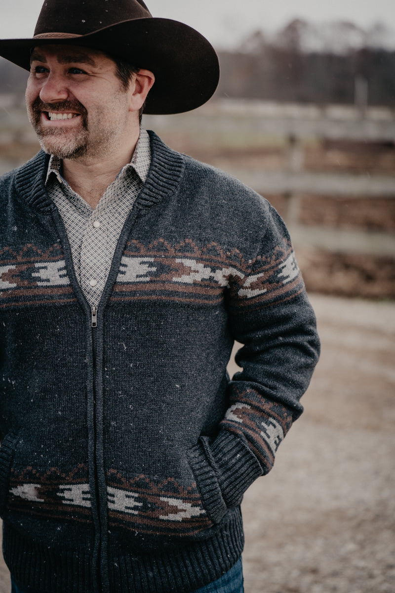 'Warren' Men's Stetson Full Zip Front Sweater (S-XXL)