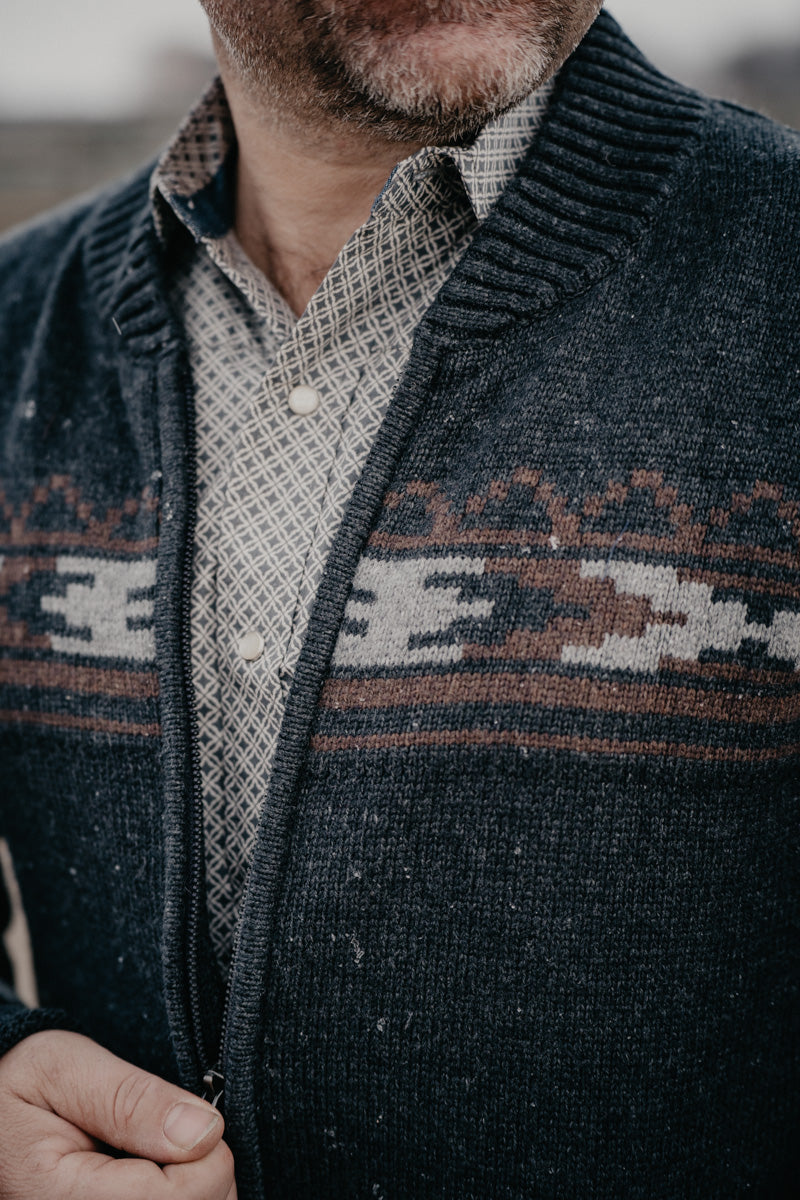 'Warren' Men's Stetson Full Zip Front Sweater (S-XXL)