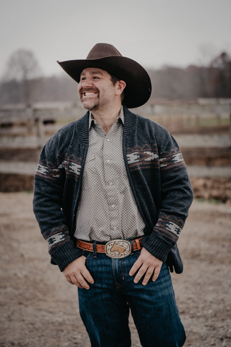 'Warren' Men's Stetson Full Zip Front Sweater (S-XXL)