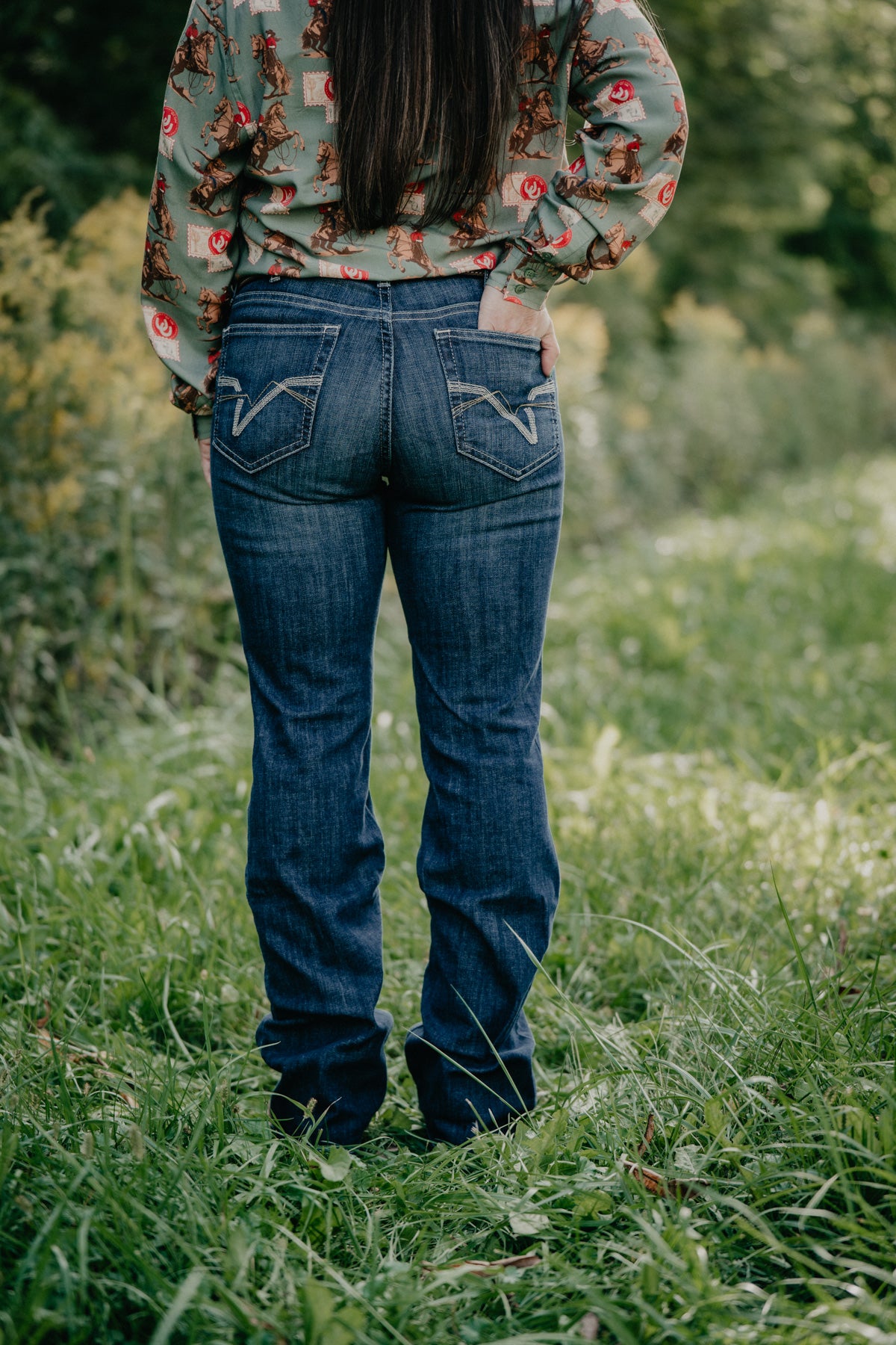 'Maize' Dark Wash High Rise Bootcut by Ariat