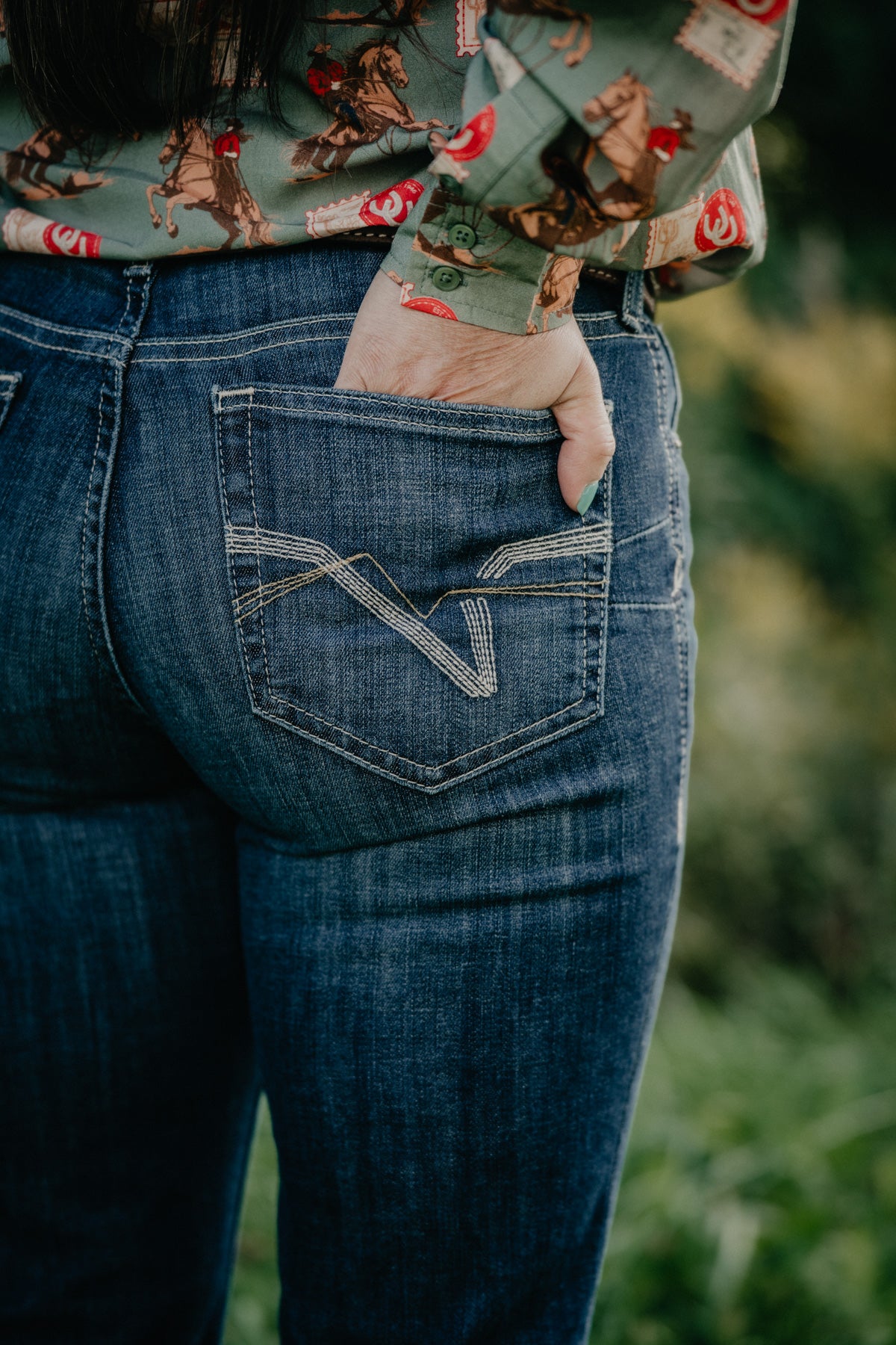 'Maize' Dark Wash High Rise Bootcut by Ariat