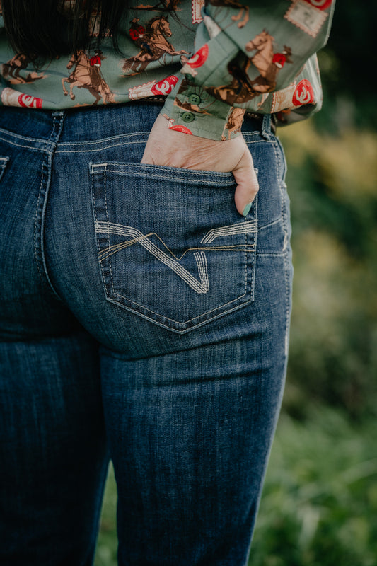 'Maize' Dark Wash High Rise Bootcut by Ariat