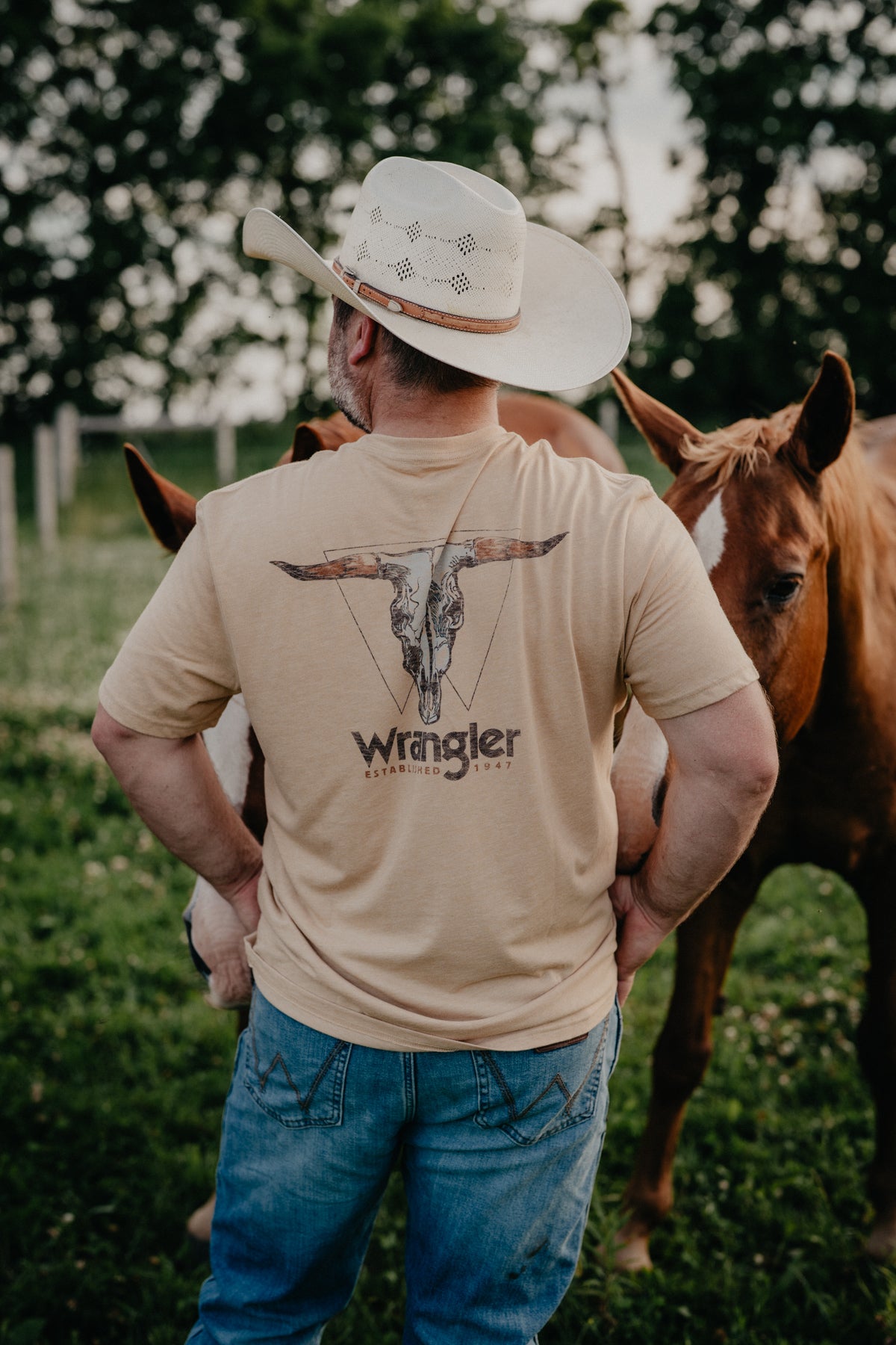 'Tippa' Men's Mustard Yellow Wrangler T-Shirt (S-XL)