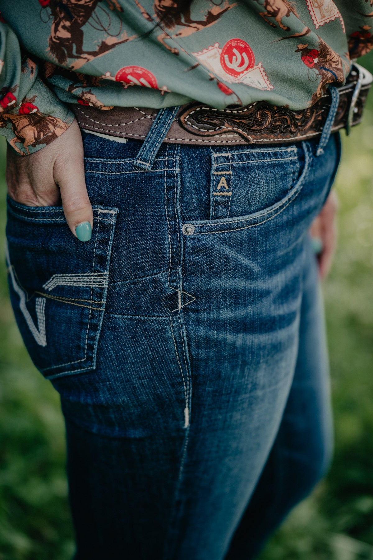 'Maize' Dark Wash High Rise Bootcut by Ariat