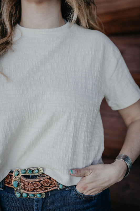 'Slone' Sway Textured Cropped Tee by Z Supply (2 Colours; XS-L)