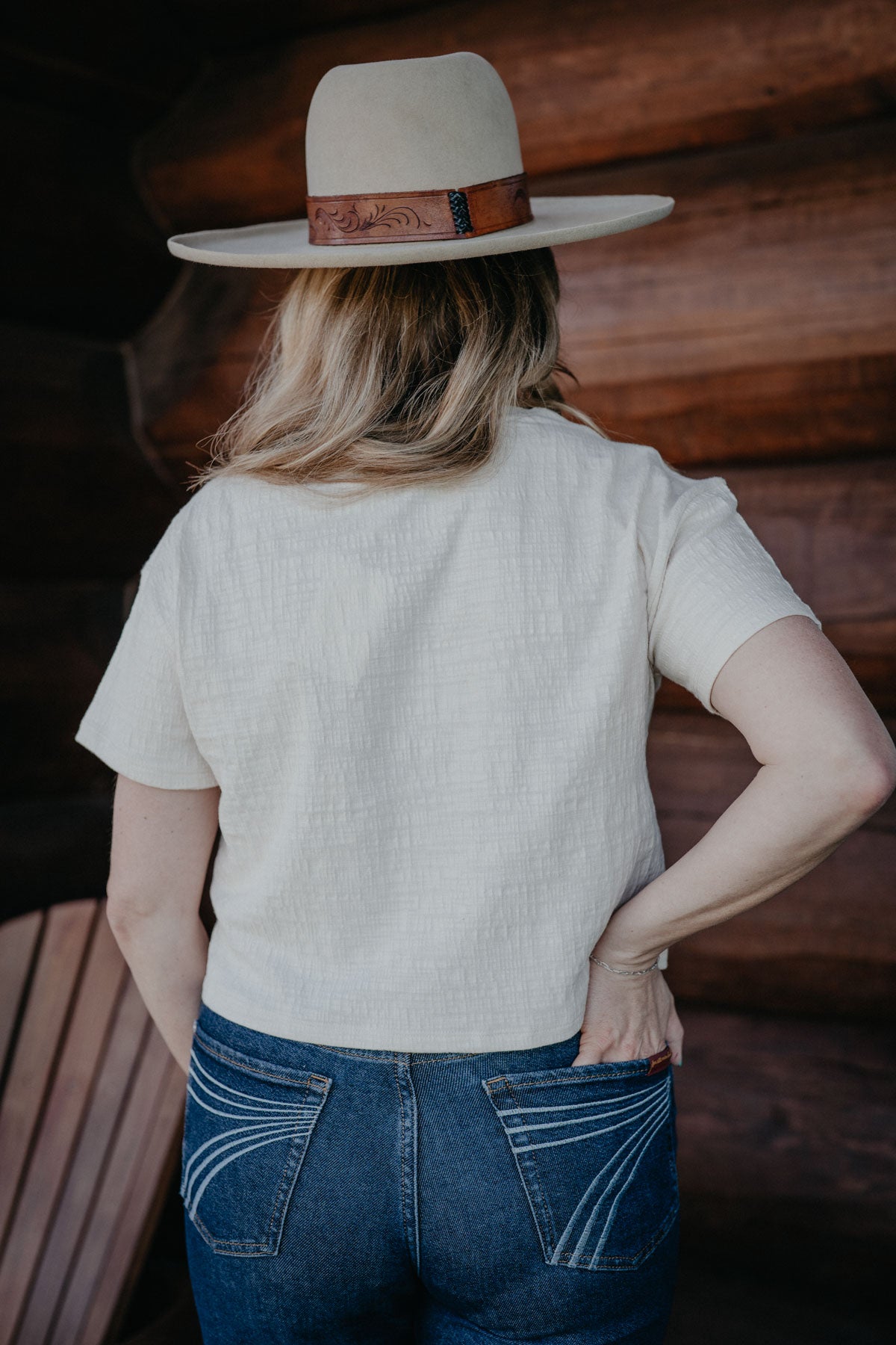 'Slone' Sway Textured Cropped Tee by Z Supply (2 Colours; XS-L)
