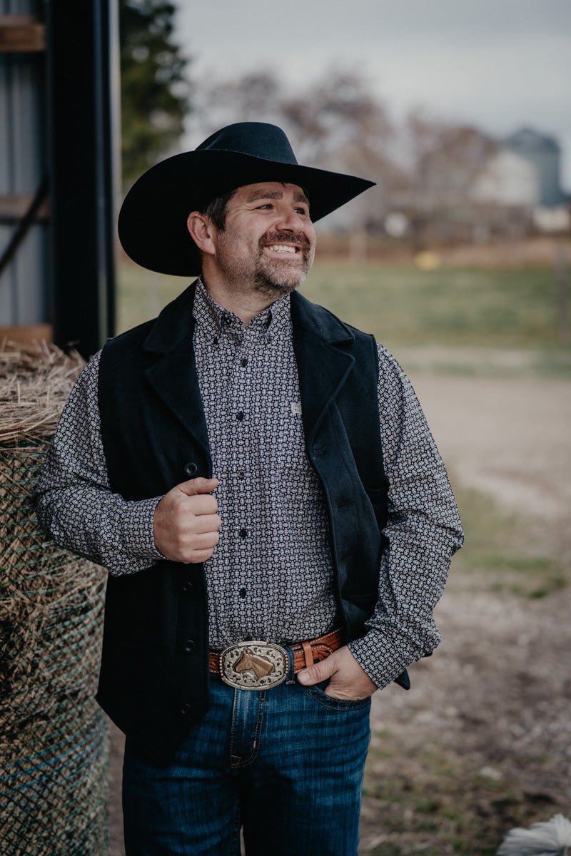 'Harlan' CINCH Men's Black Button Down Shirt (S-XXL)