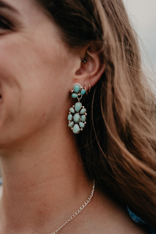 Sterling Silver & Turquoise Statement Earrings
