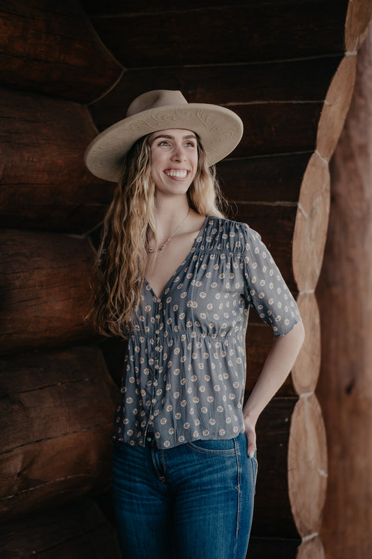 'Horse Nickles' Womens Stetson Shirt (XS - XL)