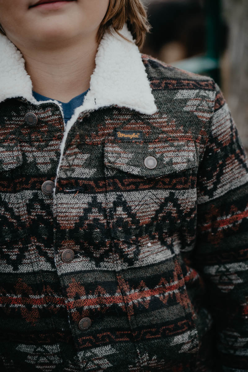 Wrangler Boys Jacquard Sherpa Jacket (XS & M Only)