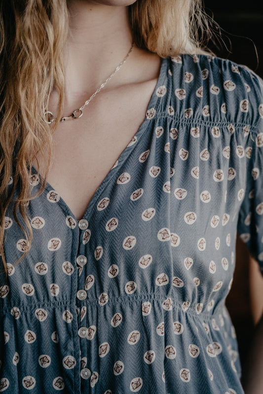 'Horse Nickles' Womens Stetson Shirt (XS - XL)