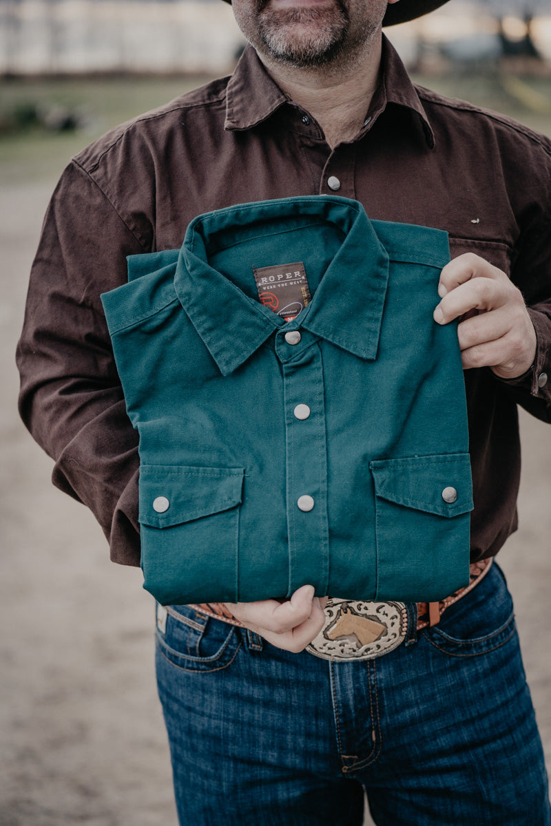 {Pink Friday Door Crasher} Roper Brushed Twill Solid Snap Men's Shirt (4 Colours; M-XXL)