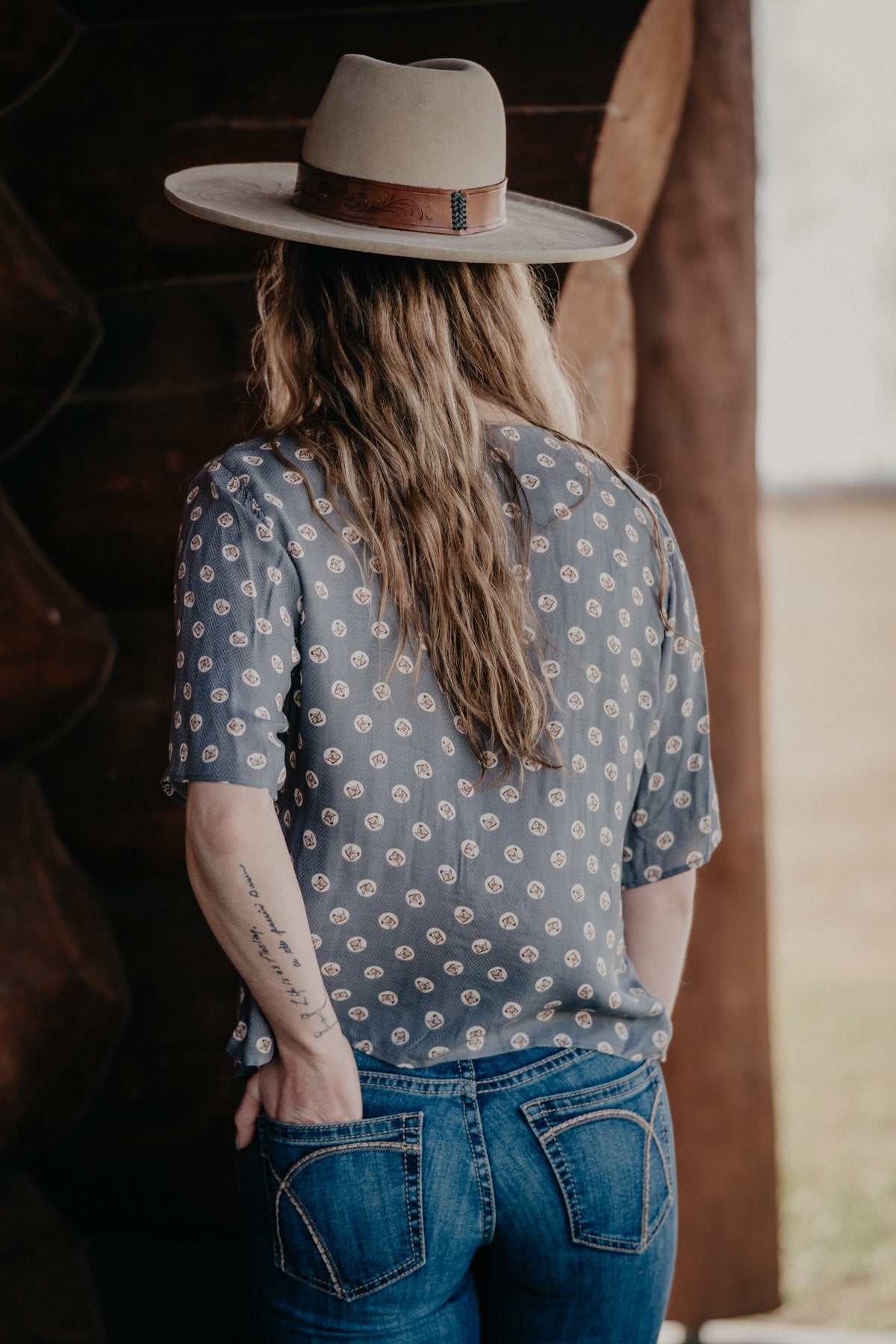 'Horse Nickles' Womens Stetson Shirt (XS - XL)