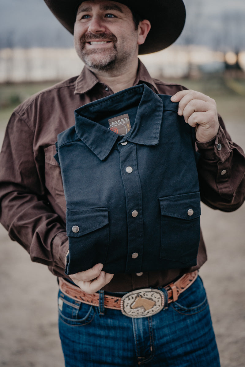 {Pink Friday Door Crasher} Roper Brushed Twill Solid Snap Men's Shirt (4 Colours; M-XXL)