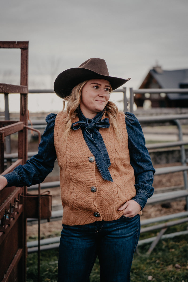 'Harlowe' Cable Front Vest (S-XXL)