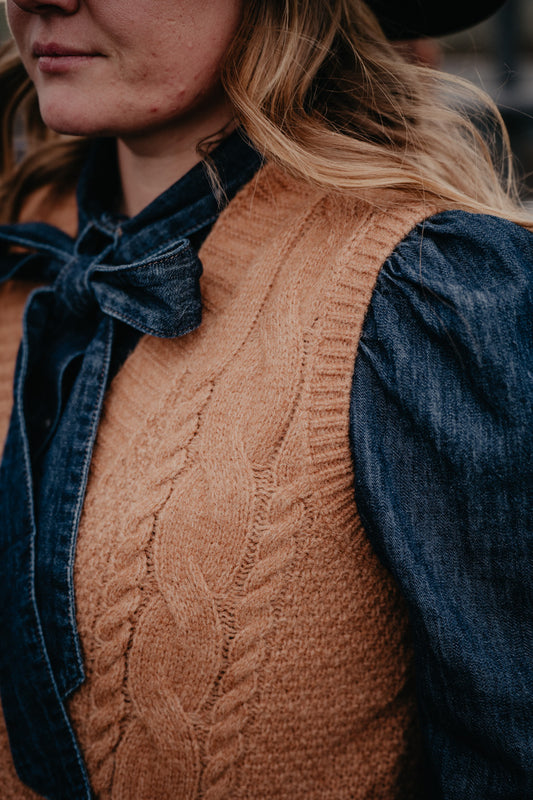 'Harlowe' Cable Front Vest (S-XXL)