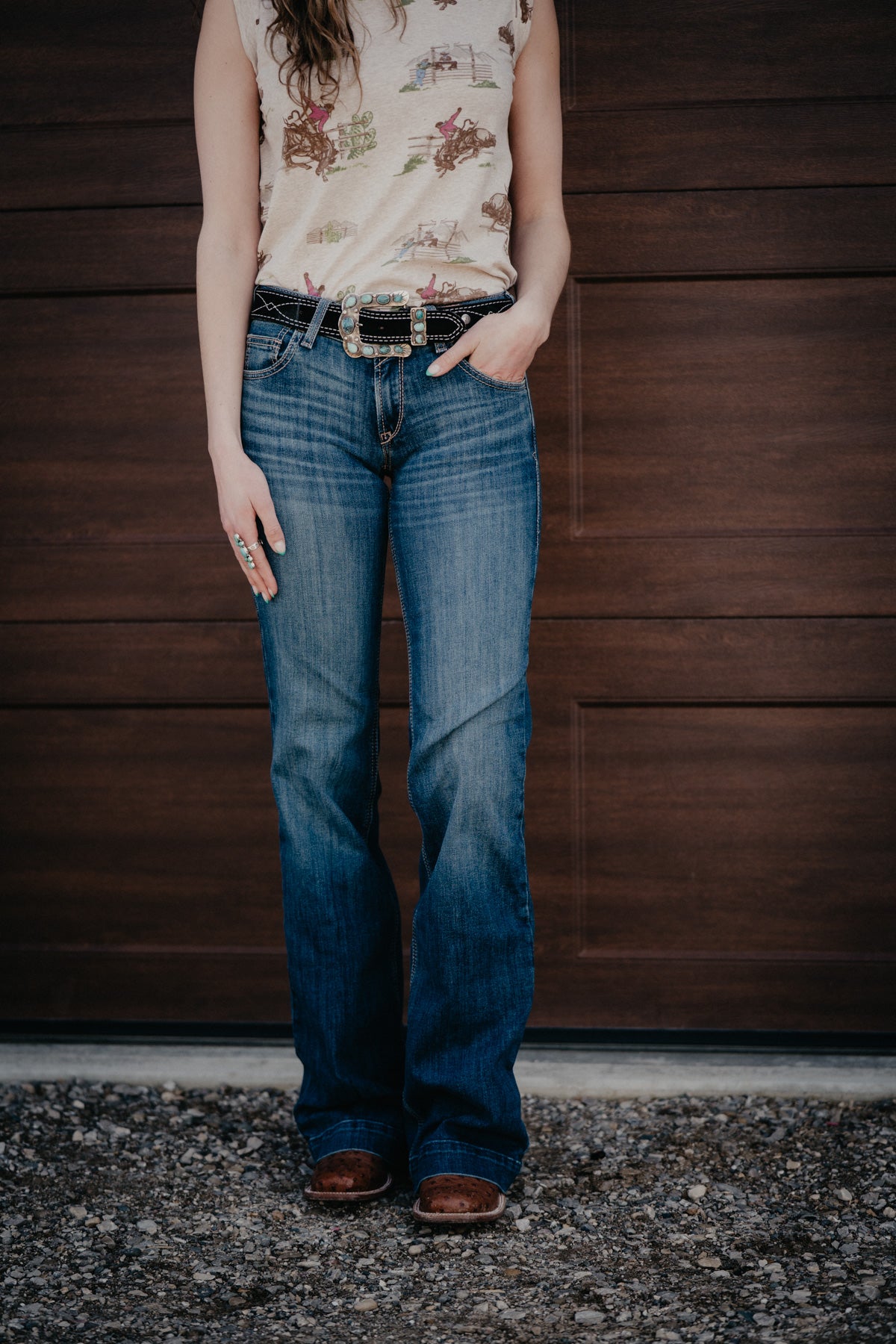 'Hasley' Mid Rise Slim Trouser Jean by Ariat (30S Only)