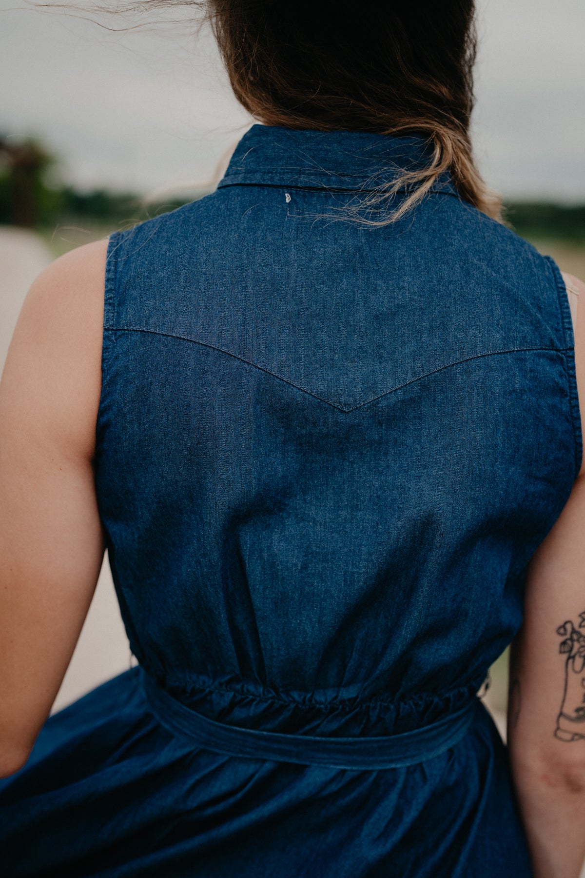 'Tinsley' Sleeveless Denim Maxi Dress by Panhandle Slim (XS-XL)