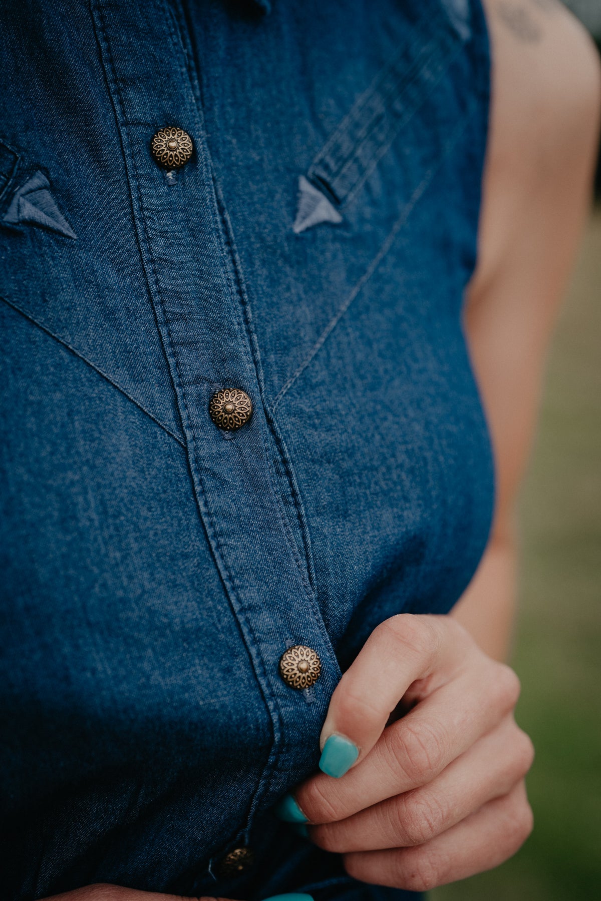 'Tinsley' Sleeveless Denim Maxi Dress by Panhandle Slim (XS-XL)