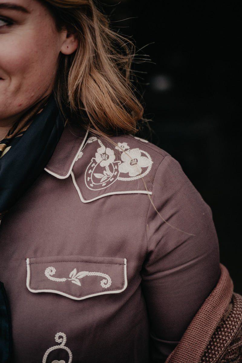 'Peyton' Rayon Floral Embroidered Blouse by Stetson (XS-XL)