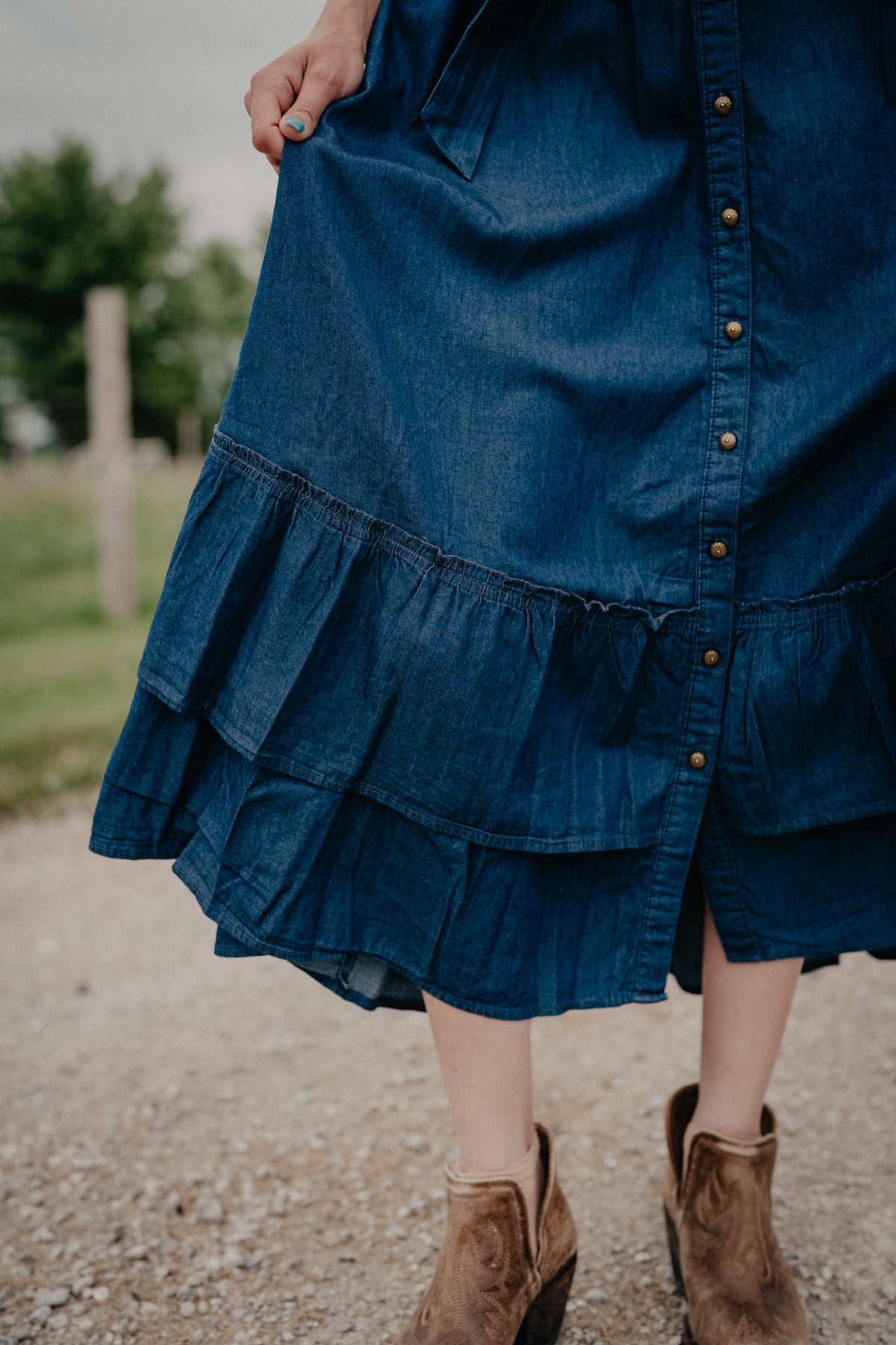 'Tinsley' Sleeveless Denim Maxi Dress by Panhandle Slim (XS-XL)