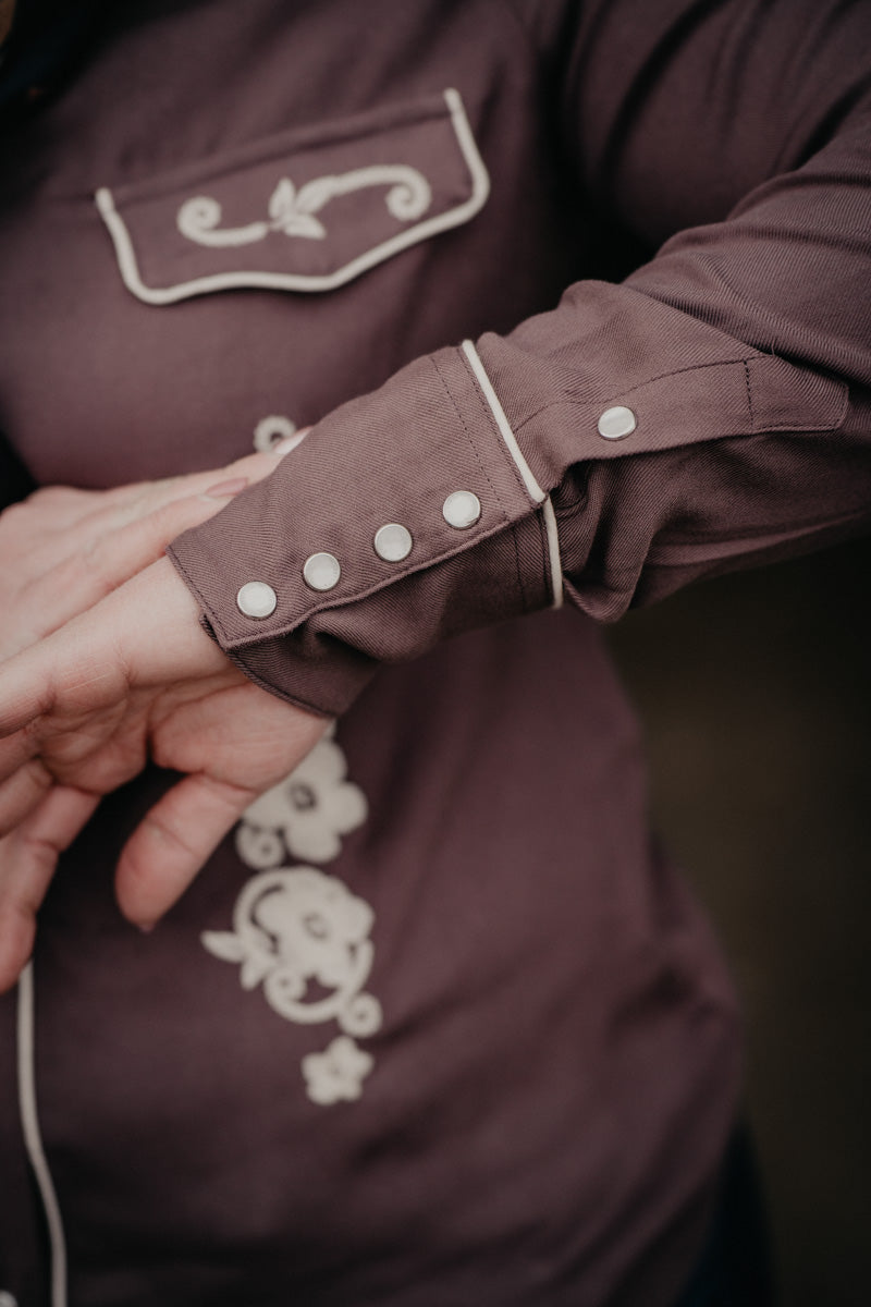 'Peyton' Rayon Floral Embroidered Blouse by Stetson (XS-XL)