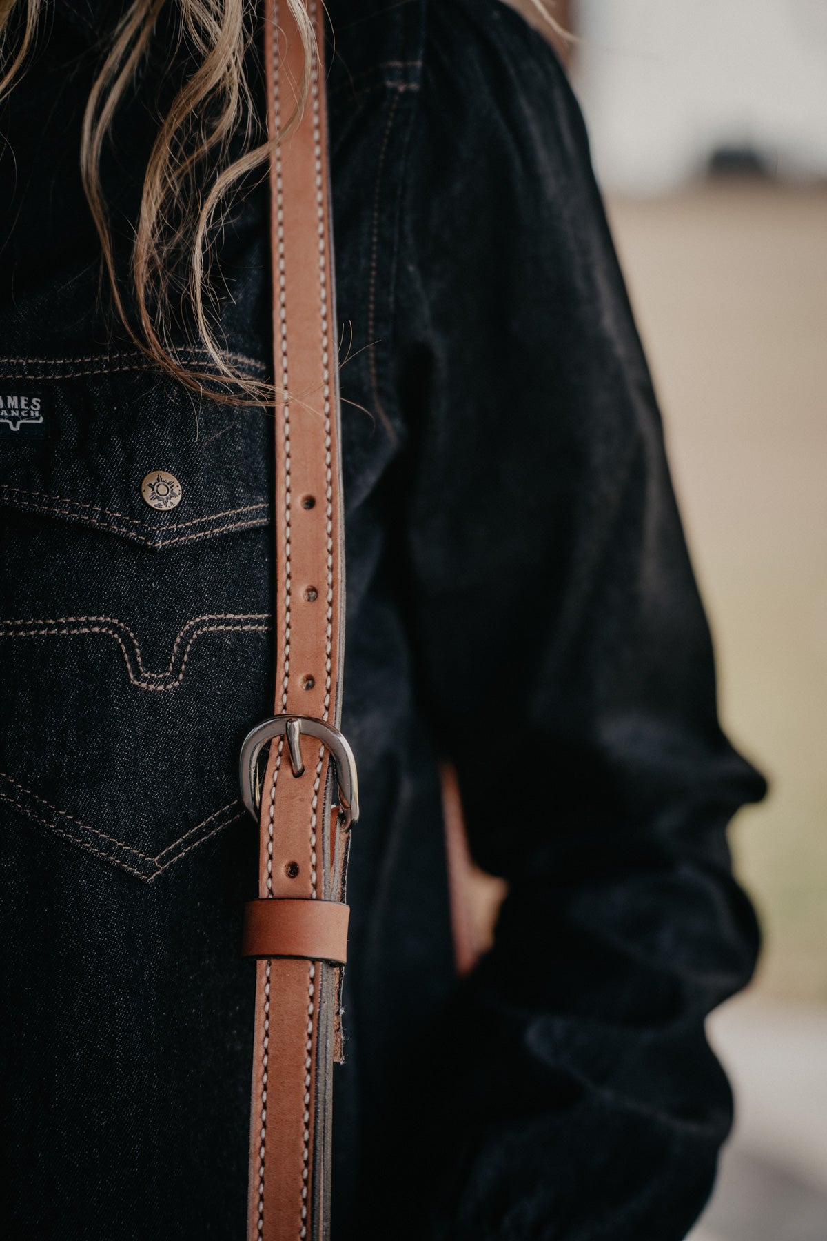 8" Round Handcrafted Canteen Handbag by Alamo Saddlery (Multi Designs)