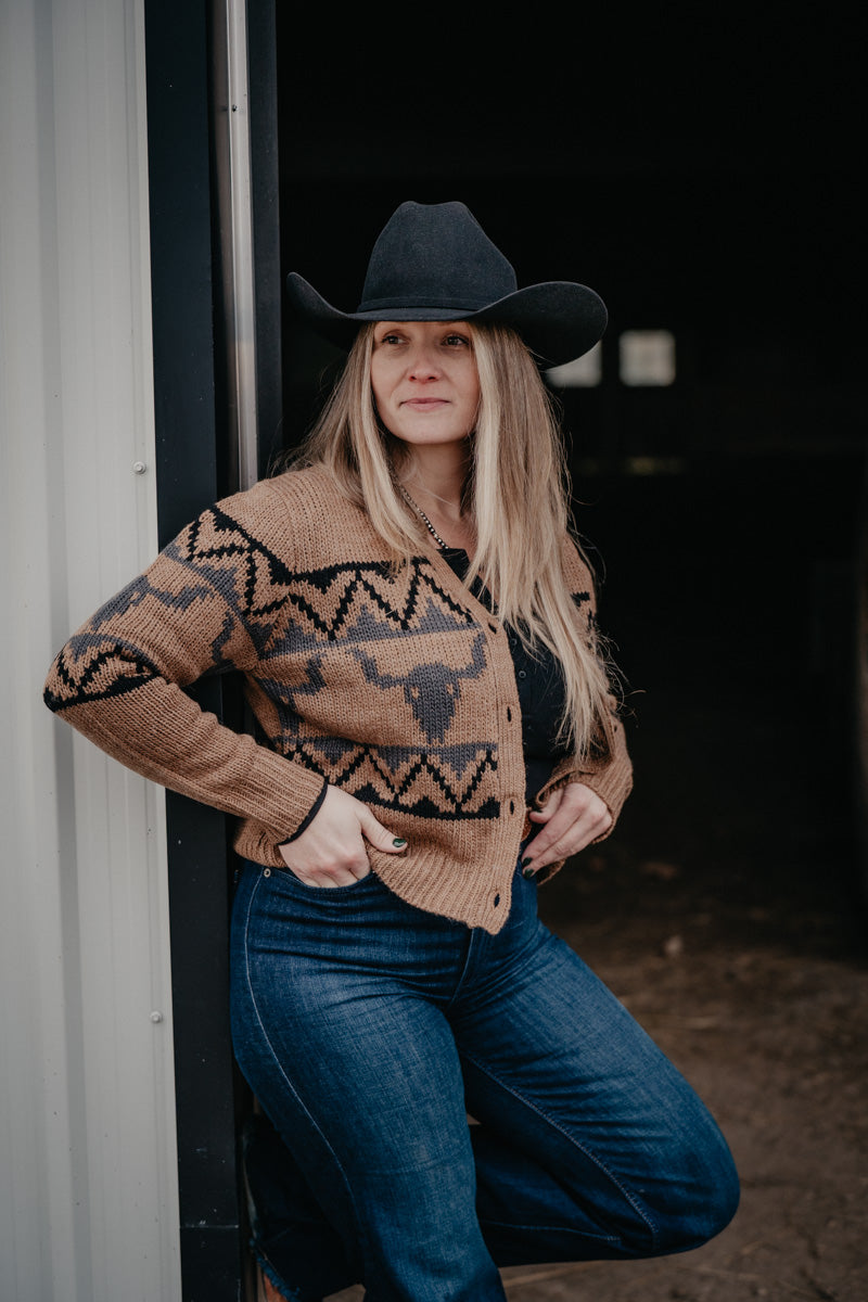 'Tessie' Women's Vintage Cardigan Sweater by Stetson (XS-XL)