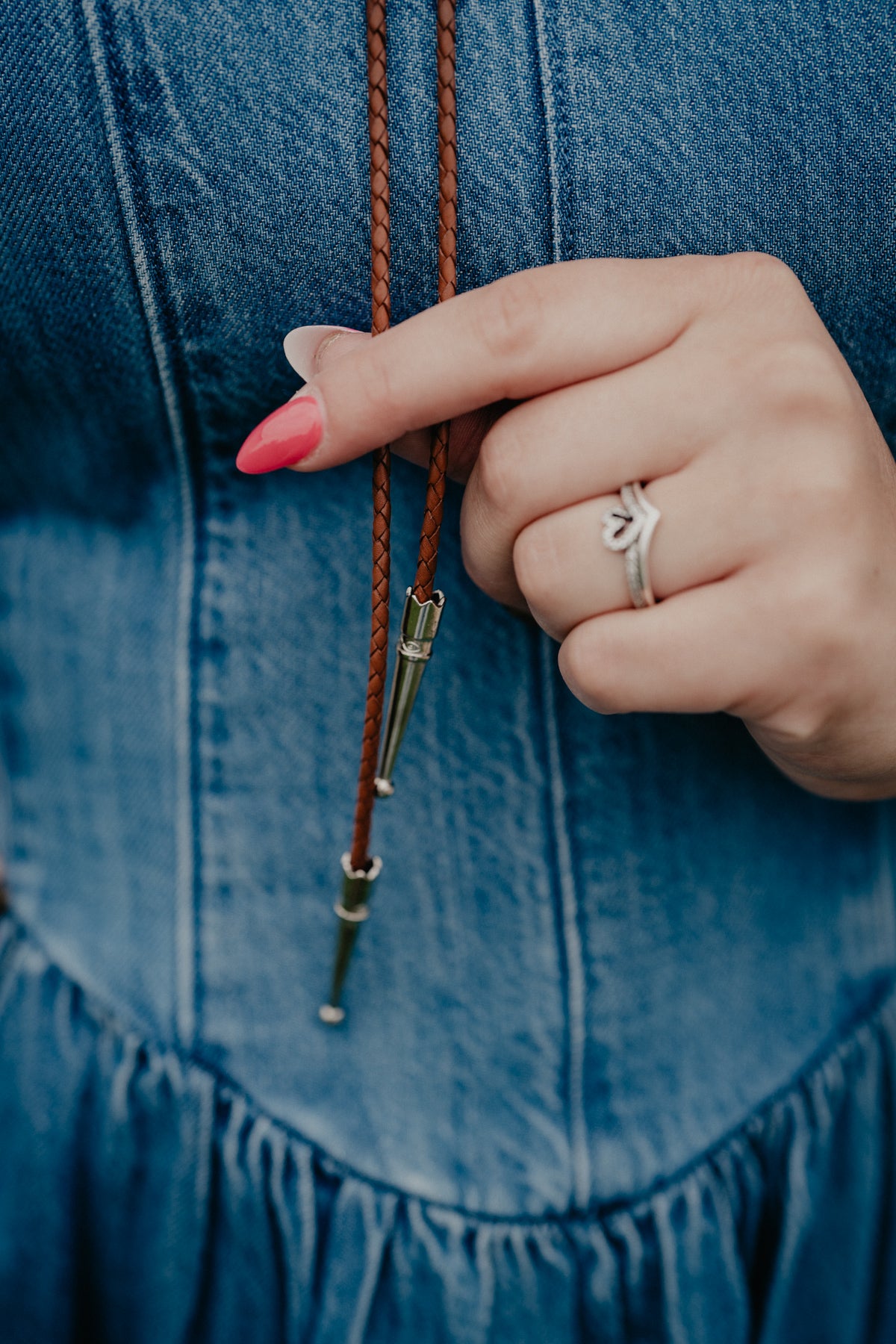 Dreamer Wrap Oval Floral Bolo Tie by November Maker