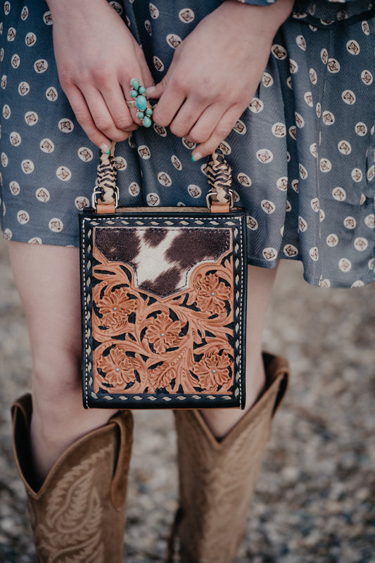'The Card' Handcrafted Handbag by Alamo Saddlery