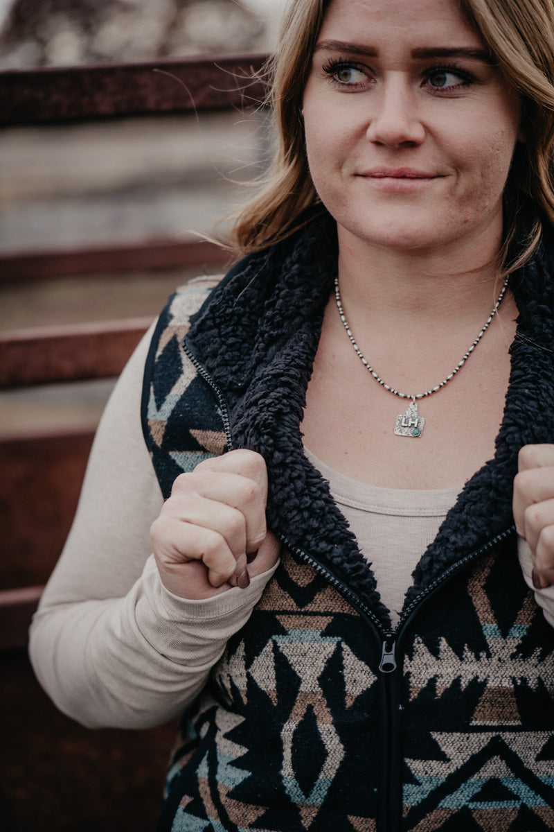 {Pink Friday Door Crasher} Aztec Sherpa Lined Vest by Roper (XS - XL)