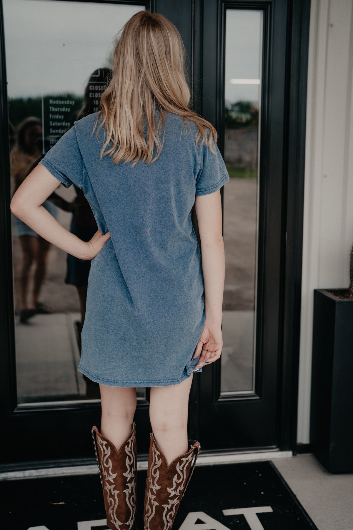 'Future is Cowgirl' Women's Indigo Short Sleeve T-Shirt Dress by Ariat (XS-XXL)