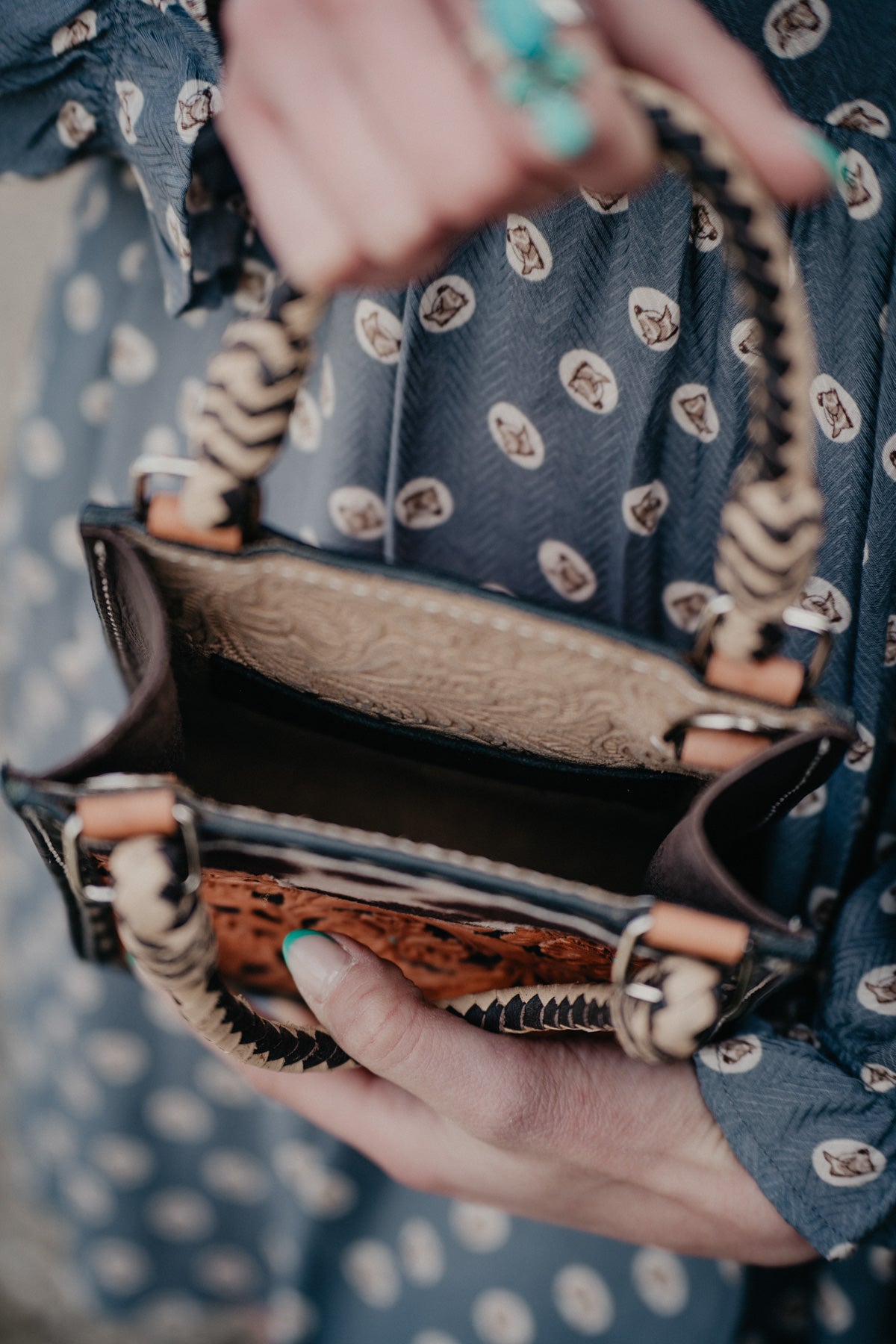 'The Card' Handcrafted Handbag by Alamo Saddlery