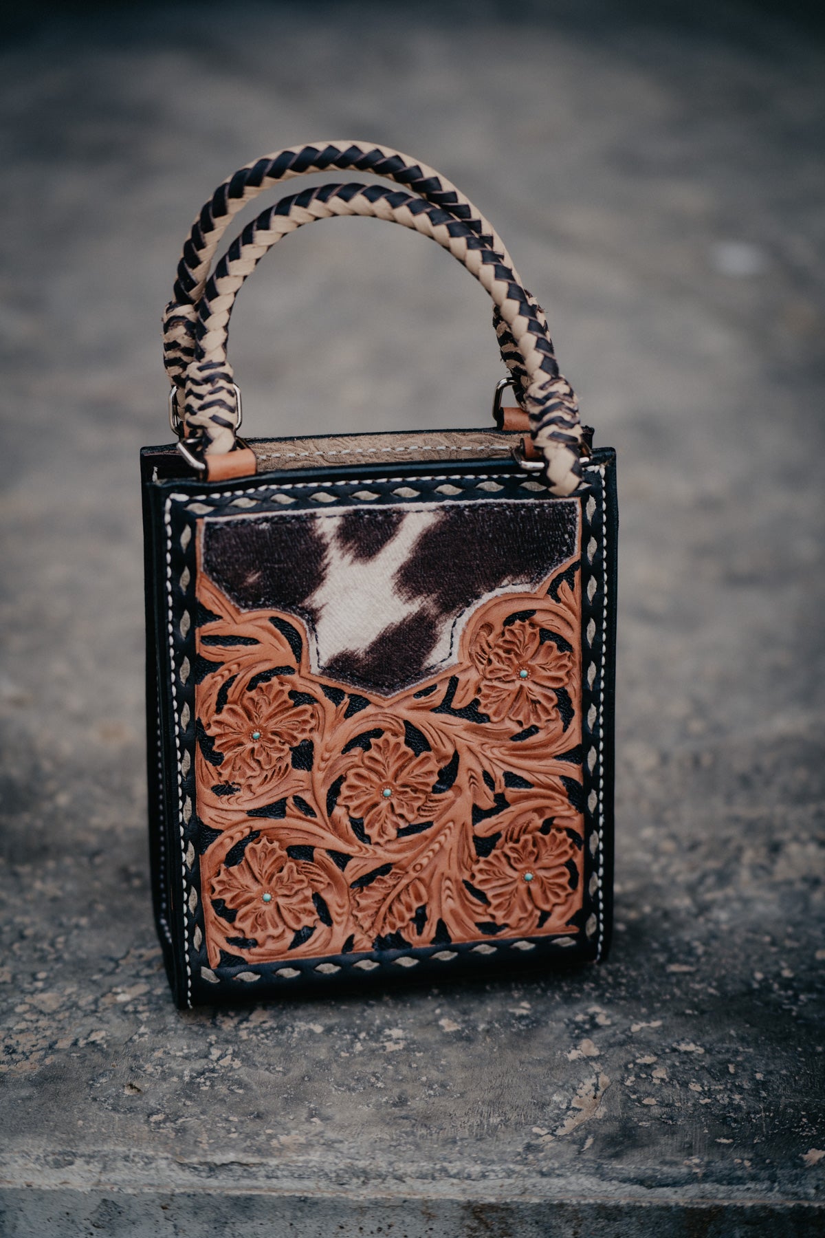 'The Card' Handcrafted Handbag by Alamo Saddlery