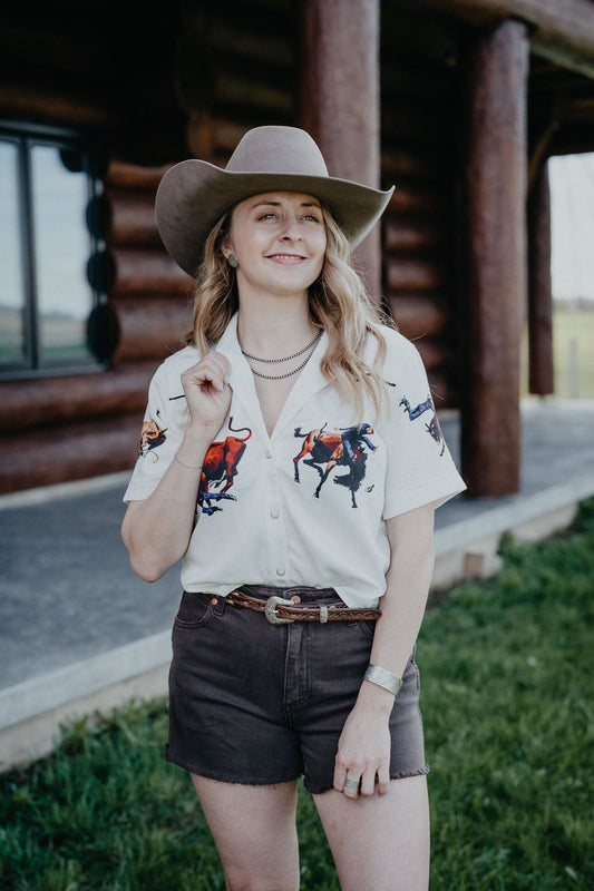 'Waverly' Wrangler Women's Rodeo Camp Shirt (XS-XL)