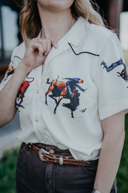 'Waverly' Wrangler Women's Rodeo Camp Shirt (XS-XL)