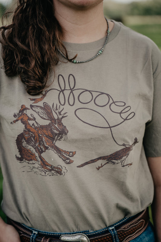 'Clover' Women's Olive Crew Neck T-Shirt