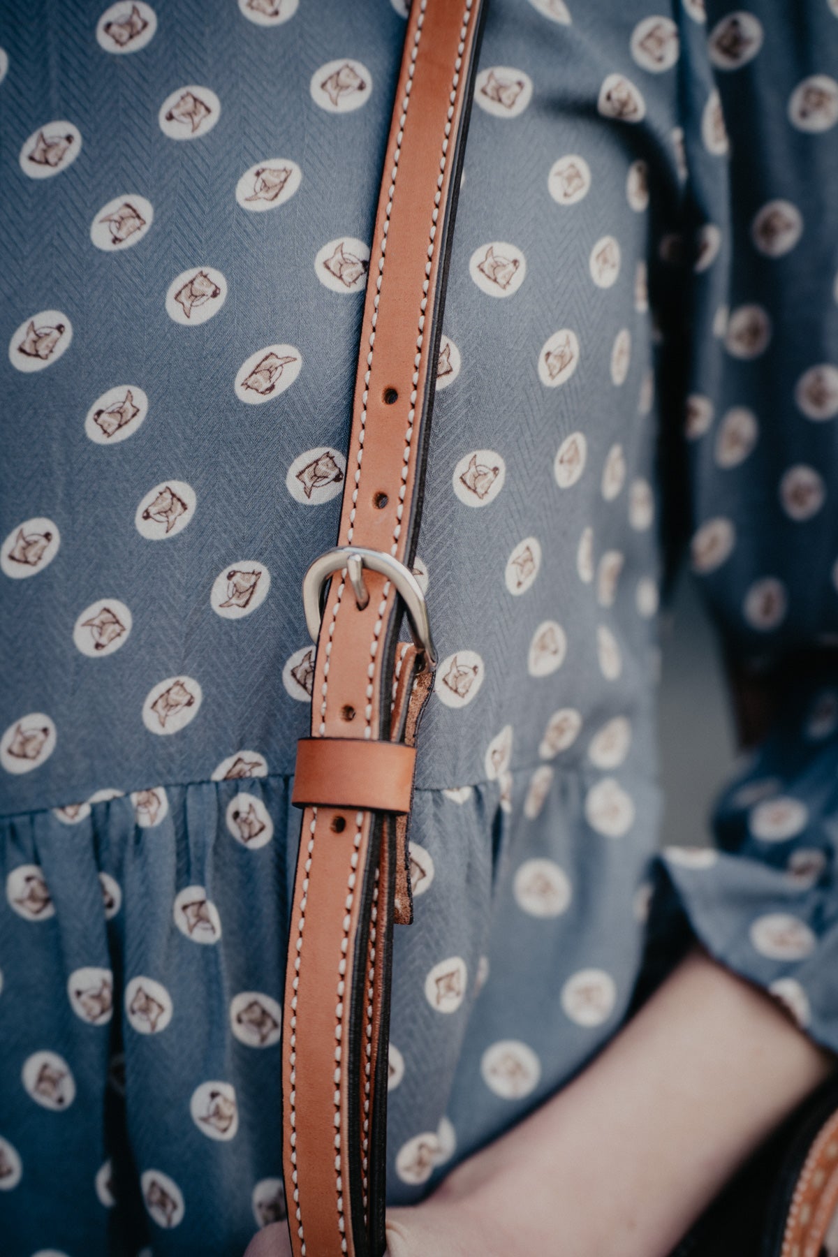 8" Round Handcrafted Canteen Handbag by Alamo Saddlery (Multi Designs)