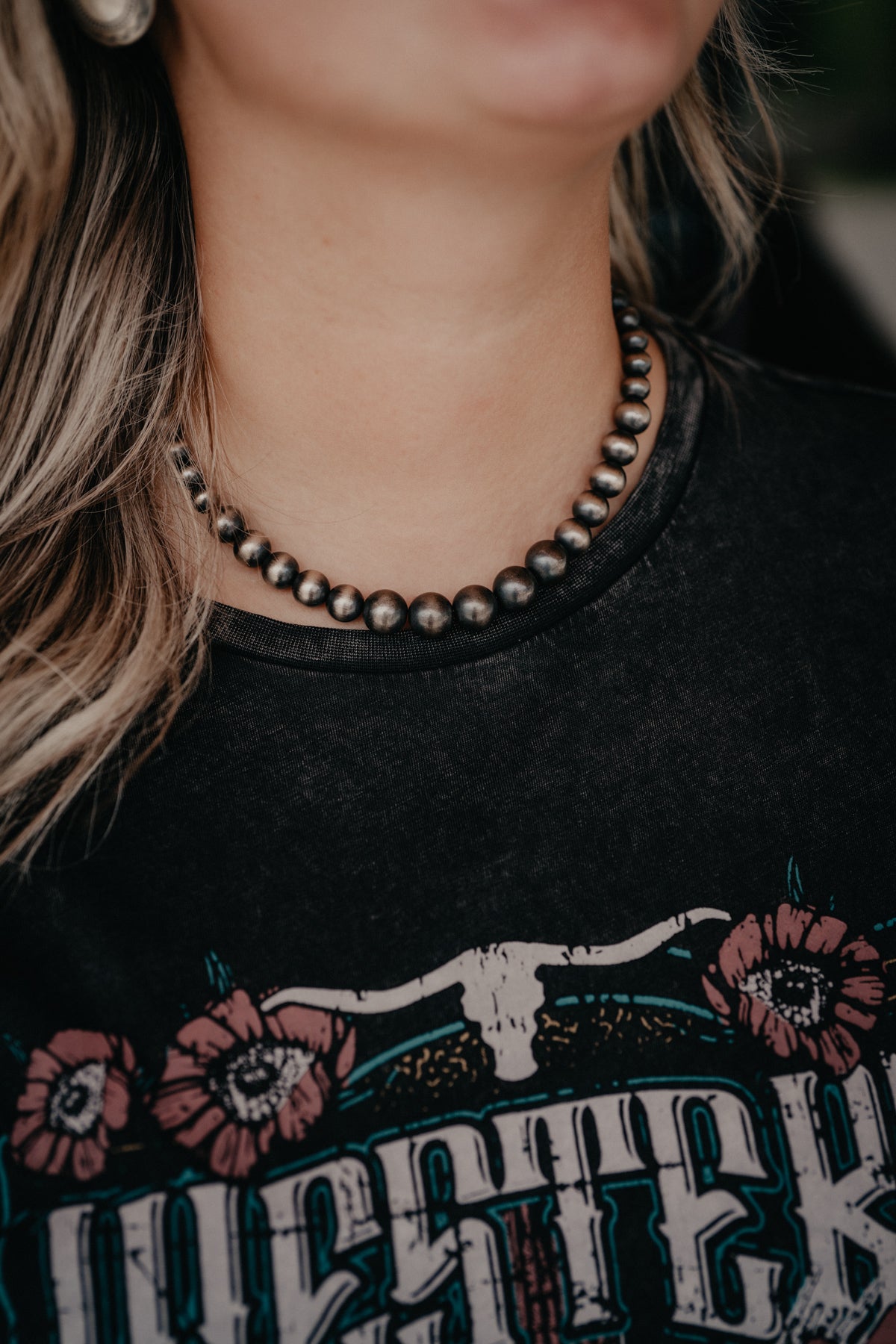16" Graduated Navajo Pearl Necklace