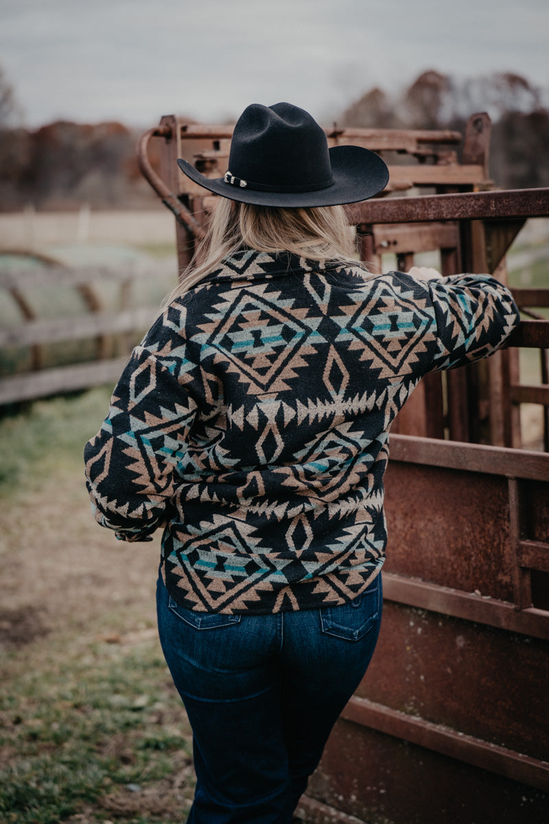 {Pink Friday Door Crasher} Aztec Button Down Shacket by Roper (S - XL)