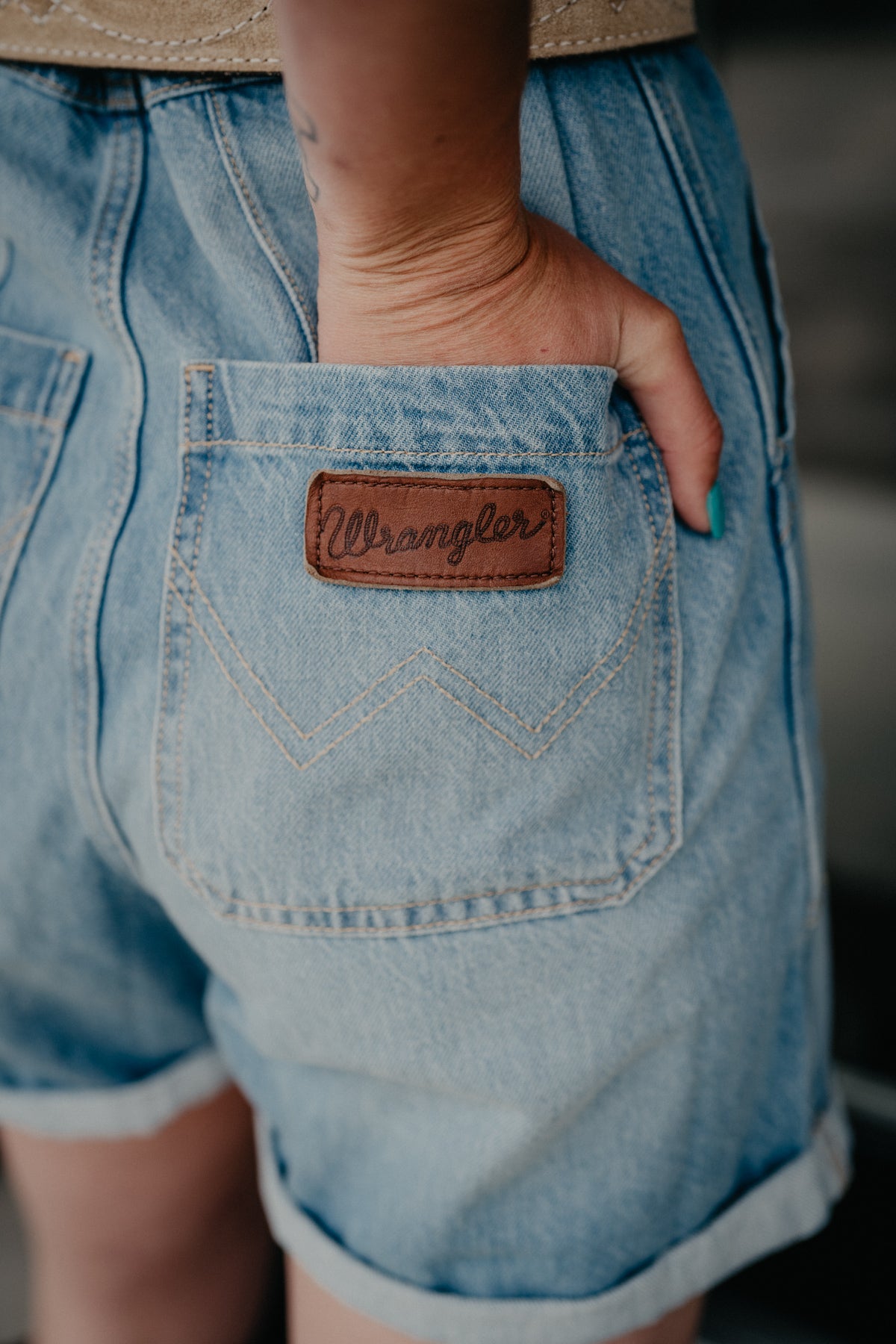 'Wrenley' Wrangler Denim Snap Romper (XS-XXL)